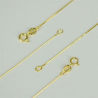 8-Sided Snake Chain Necklace in 18K Yellow Gold Plating on 925 Sterling Silver
