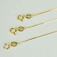 8-Sided Snake Chain Necklace in 18K Yellow Gold Plating on 925 Sterling Silver