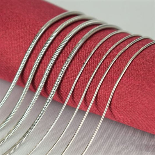 Classic Round Omega Snake Chain Necklace