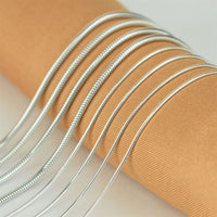 Classic Round Omega Snake Chain Necklace