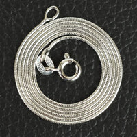 Classic Round Omega Snake Chain Necklace