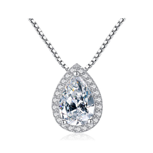 Waterdrop CZ 925 Sterling Silver Necklace