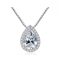 Waterdrop Crystal 925 Sterling Silver Necklace