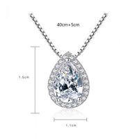 Waterdrop Crystal 925 Sterling Silver Necklace