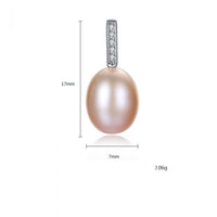 Oval Freshwater Pearl and Cubic Zirconia Drop Earrings