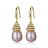Waterdrop Freshwater Pearl Screw-Back Earrings