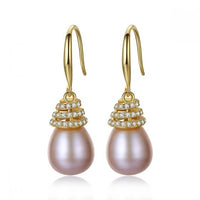Waterdrop Freshwater Pearl Screw-Back Earrings