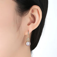 Waterdrop Freshwater Pearl Screw-Back Earrings
