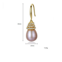 Waterdrop Freshwater Pearl Screw-Back Earrings