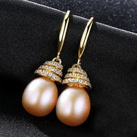 Waterdrop Freshwater Pearl Screw-Back Earrings