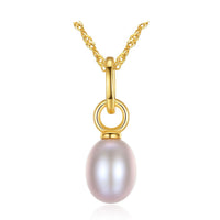 Simple Freshwater Pearl 925 Silver Necklace
