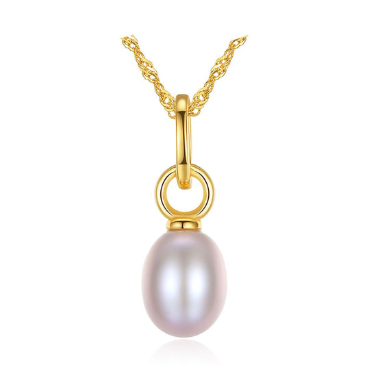 Simple Freshwater Pearl 925 Silver Necklace