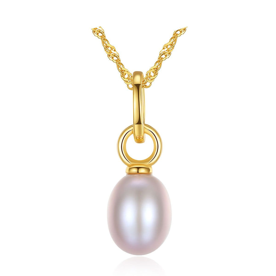 Simple Freshwater Pearl 925 Silver Necklace