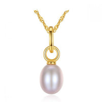 Simple Freshwater Pearl 925 Silver Necklace