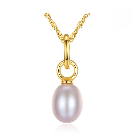 Simple Freshwater Pearl 925 Silver Necklace