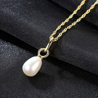 Simple Freshwater Pearl 925 Silver Necklace
