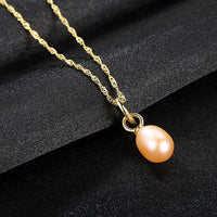 Simple Freshwater Pearl 925 Silver Necklace