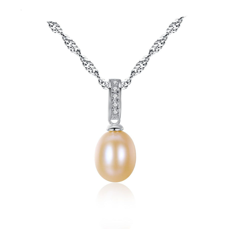 Waterdrop Freshwater Pearl Twisted Crystal 925 Sterling Necklace