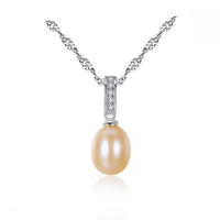 Waterdrop Freshwater Pearl Twisted Crystal 925 Sterling Necklace