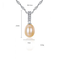 Waterdrop Freshwater Pearl Twisted Crystal 925 Sterling Necklace