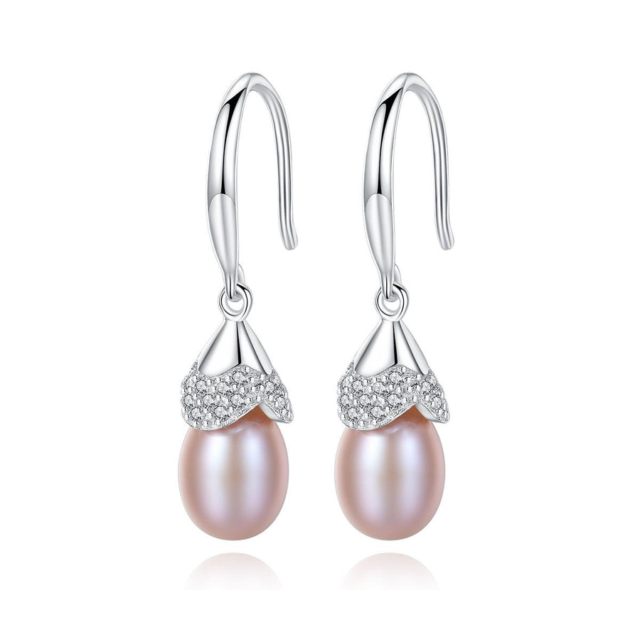 Waterdrop Freshwater Pearl 925 Sterling Silver Earrings