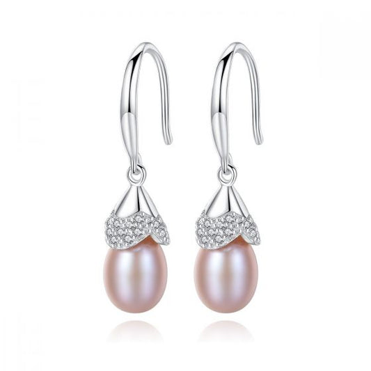 Waterdrop Freshwater Pearl 925 Sterling Silver Earrings