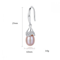 Waterdrop Freshwater Pearl 925 Sterling Silver Earrings