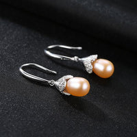 Waterdrop Freshwater Pearl 925 Sterling Silver Earrings