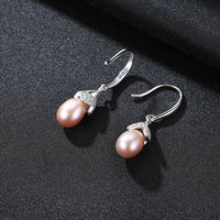 Waterdrop Freshwater Pearl 925 Sterling Silver Earrings