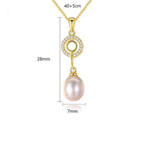 Natural Pearl Crystal 925 Sterling Silver Necklace
