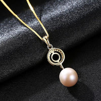 Natural Pearl Crystal 925 Sterling Silver Necklace