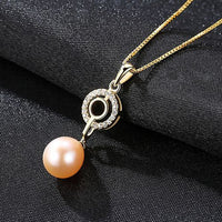 Natural Pearl Crystal 925 Sterling Silver Necklace