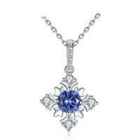 Crystal Snowflake Sterling Silver Necklace