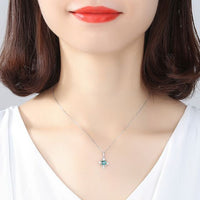 Crystal Snowflake Sterling Silver Necklace