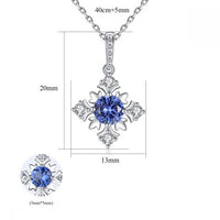Crystal Snowflake Sterling Silver Necklace
