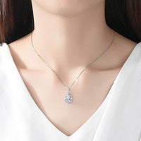 Cubic Zirconia Waterdrop 925 Sterling Silver Necklace