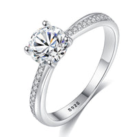 Classic Round Cubic Zirconia Ring in Sterling Silver