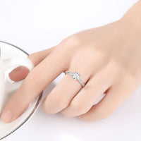 Classic Round Cubic Zirconia Ring in Sterling Silver
