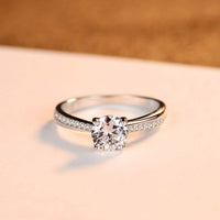 Classic Round Cubic Zirconia Ring in Sterling Silver