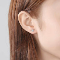 Crown Queen Crystal 925 Sterling Silver Stud Earring