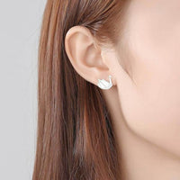 Folded Paper Crane Stud Earrings