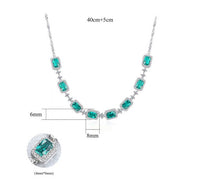 Geometry Treated Crystal Crystal Necklace in 925 Sterling Silver