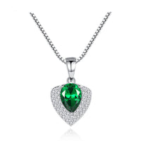 Holiday Crystal Heart Waterdrop Necklace