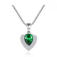 Holiday Crystal Heart Waterdrop Necklace