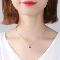 Holiday Crystal Heart Waterdrop Necklace