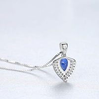 Holiday Crystal Heart Waterdrop Necklace