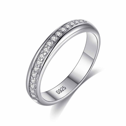 Minimalism OL Office CZ 925 Sterling Silver Ring