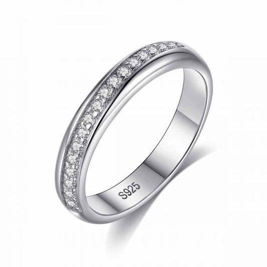 Minimalism OL Office CZ 925 Sterling Silver Ring