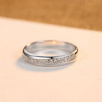 Minimalism OL Office Crystal 925 Sterling Silver Ring