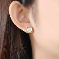 Mini Pig 925 Sterling Silver Stud Earrings